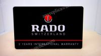 RADO Certificate Warranty Plastic cards - Buy Replica